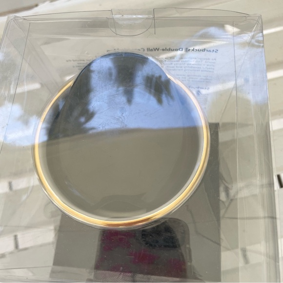 Starbucks Alice + Olivia NWT Striped Ceramic Insulated Tumbler Mug Tutu Black - Picture 4 of 6